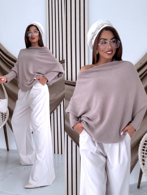 ELYNDI sweater "SYMMETRY 37709" - DARK BEIGE